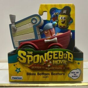 SpongeBob SquarePants & Gary the Snail Pirate Boat Figurine Rev Up Nickelodeon